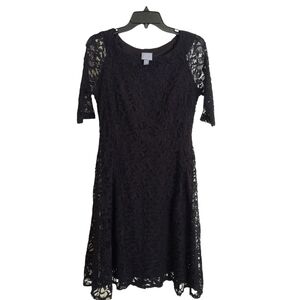 EUC Rabbit Rabbit Rabbit Black Lace Dress Size 10